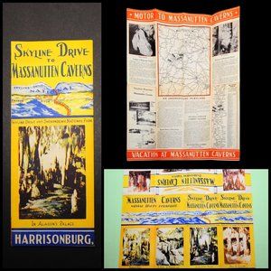 VTG 40s Skyline Drive/Massanutten Caverns Travel Pamphlet Harrisonburg Virginia